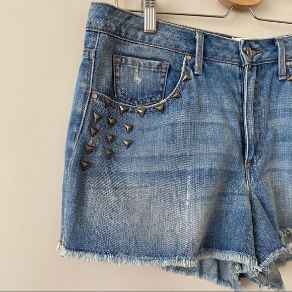 Rachel ROY-Distressed Embellished High Rise Shorts - Picture 3 of 8